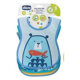 Chicco Set Bavaglini 3 Pezzi Azzurro Verde Assortito