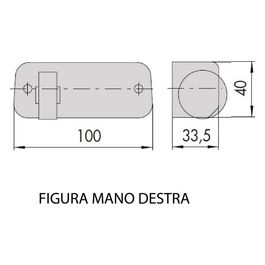 07018001 Bocchetta Per Elettroserrature Da Applicare Dx