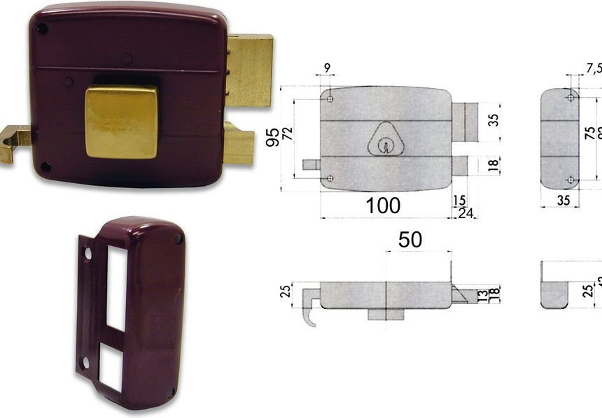 Cisa 50111-70-1 Serratura Applicare Cilindro Fisso Dx