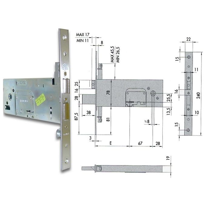 Cisa 57357-100 Serratura Scrocco