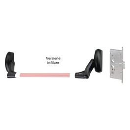 59607100 Maniglione Antipanico Fast Push Per Porte Tagliafuoco Quadro 89 Interasse Maniglia 72 Nera