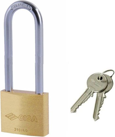 Cisa Lucchetto Ottone Mm 40 Arco Extra Lungo