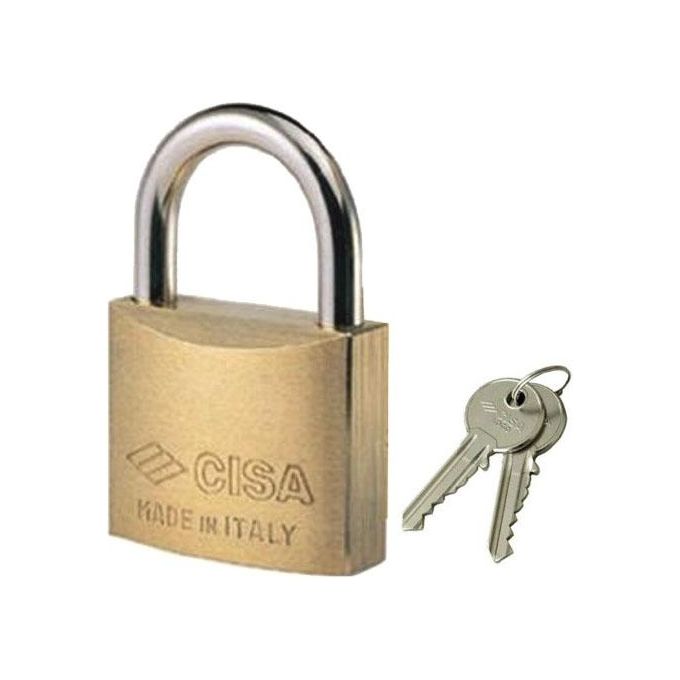 Cisa Lucchetto Ottone Mm 40 Kc Chiave Uguale 22010
