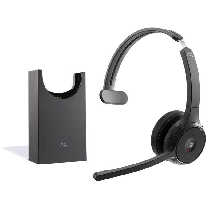Cisco HS-WL-721-BUNAS-C Cuffie Auricolari per Ufficio Wireless (Nero)