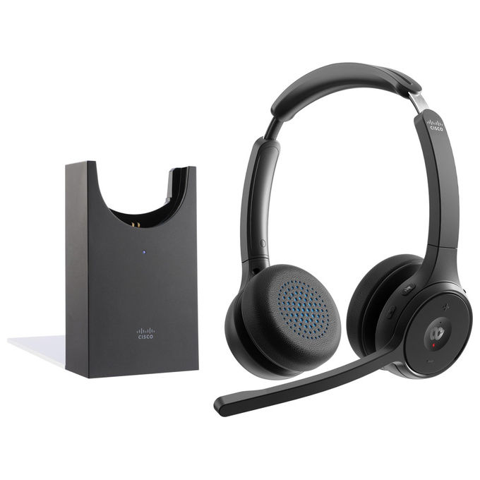 Cisco HS-WL-722-BUNAS-C Cuffie Auricolari per Ufficio Wireless (Nero)