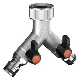 Presa Rubinetto a 2 Vie Regolabili Presa 3/4" 20-27mm Ottone Cromato Metal-Jet