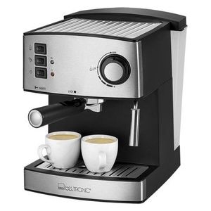 Clatronic ES 3643 Macchina per Caffe' Espresso 15 Bar Nero/Inox
