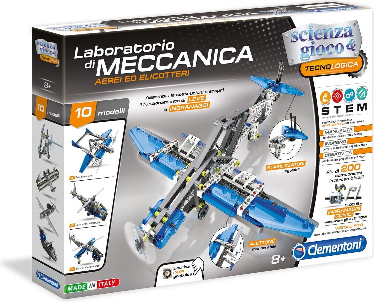 Clementoni 19035 Scienza e Gioco Laboratorio di Meccanica Aerei ed Elicotteri