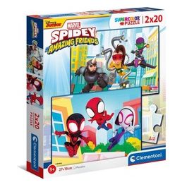 Clementoni 2 Puzzle da 20 Pezzi Marvel: Spidey and His Amazing Friends