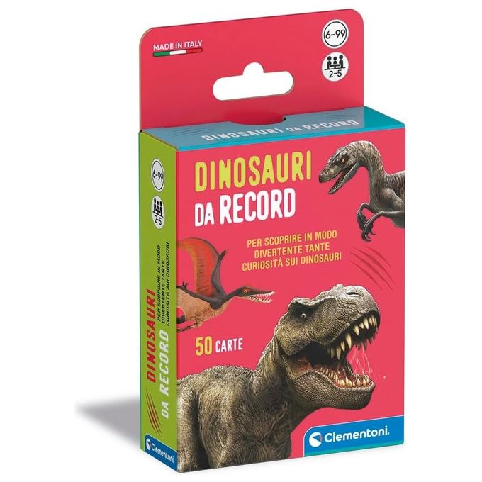 Clementoni Carte da Gioco Dinosauri da Record