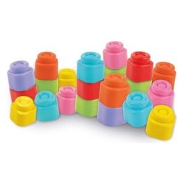 Confezione 10 Mattoncini Costruzioni Morbide Soft Clemmy