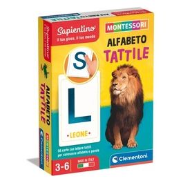 Clementoni Educativo Montessori Carte Alfabeto Tattile