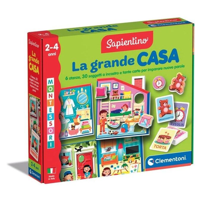 Image of Clementoni Gioco Educativo Sapientino Baby Montessori La Grande Casa