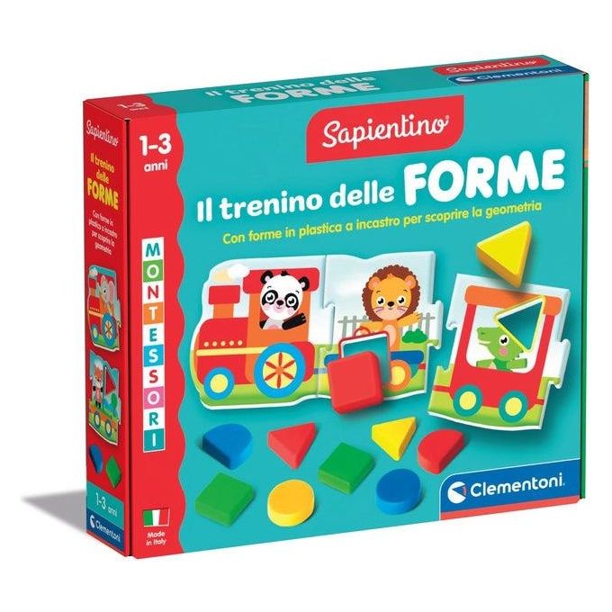 Image of Clementoni Gioco Educativo Sapientino Baby Montessori Il Trenino delle Forme