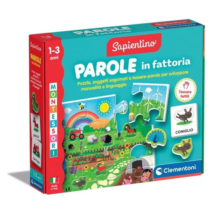 Image of Clementoni Gioco Educativo Sapientino Baby Montessori Parole in Fattoria