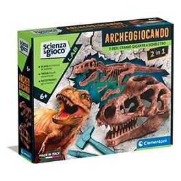 Clementoni Gioco Educativo Scienza e Gioco T-Rex Cranio Gigante e Scheletro