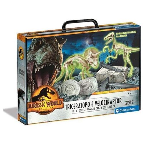 Clementoni Jurassic World 3 Dominion Triceratopo e Velociraptor
