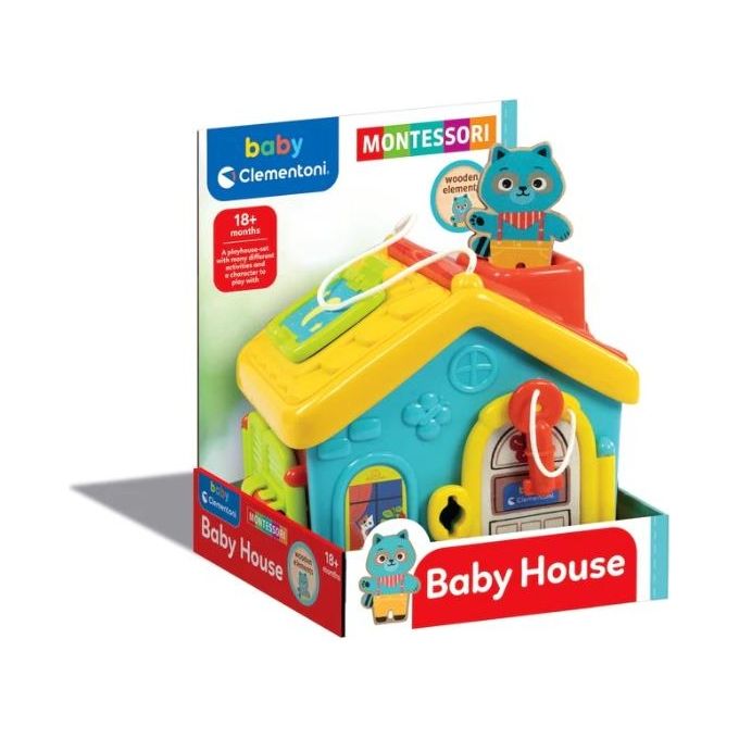Clementoni Prime Attivita' Baby Montessori Lock e Play Activity House