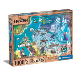 Clementoni Puzzle da 1000 Pezzi Story Maps Frozen