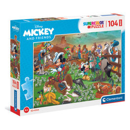 Clementoni Puzzle da 104 Pezzi Maxi Mickey e Friends
