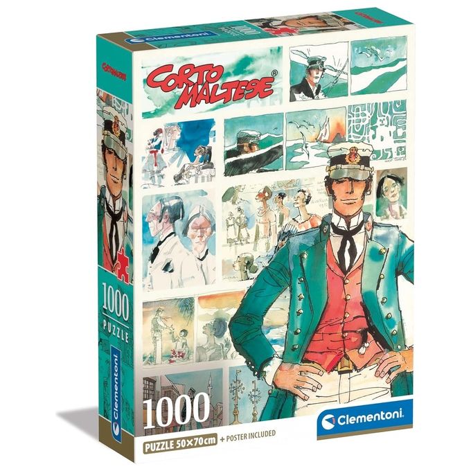 Image of Clementoni Puzzle Corto Maltese con Poster Incluso 1000 Pezzi