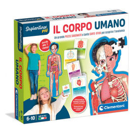 Puzzle Educativo Sapientino Più Il Corpo Umano 30 Pezzi 6+ Anni 60x40cm