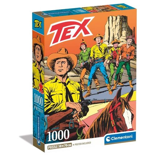Clementoni Puzzle Tex con Poster Incluso 1000 Pezzi