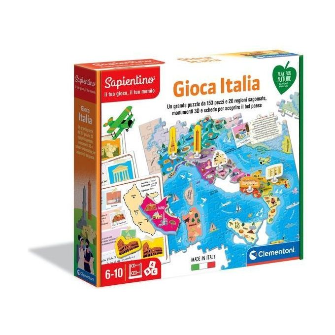 Clementoni Sapientino Gioca Cartina Italia Illustrata