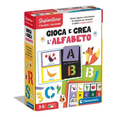 Clementoni Sapientino Gioca e Crea: L'alfabeto-Stencil e Lettere Puzzle da Comporre