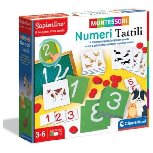 Clementoni Sapientino Montessori Numeri Tattili