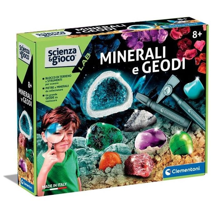 Image of Clementoni Scienza Lab Geodi Set Mineralogia con Mattone da Scavare