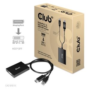 Club3d CAC-1010-A Cavo e Adattatore Video 0.6mt DisplayPort DVI-D  USB