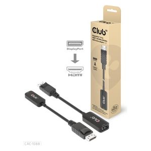Club3d Cac-1088 Cavo e Adattatore Video 0.21mt DisplayPort Hdmi Nero
