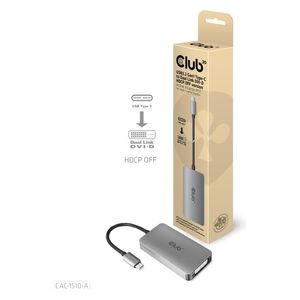 Club3d CAC-1510-A Adattatore Attivo da Usb 3.2 Gen1 Type-C a Dual Link DVI-D HDCP Off Versione S/B per Display Apple Cinema