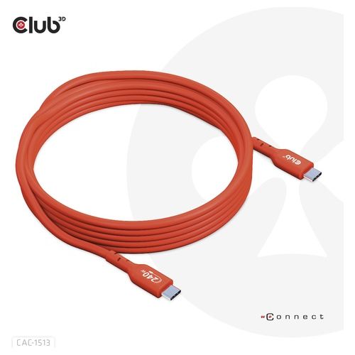 Club3d Cac-1513 Cavo Usb 3mt Usb 2.0 Usb C Arancione