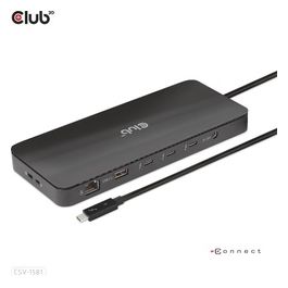 Club3d Csv-1581 Replicatore di Porte e Docking Station per Notebook Thunderbolt 4 Nero