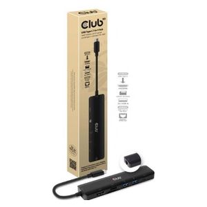 Club3D Hub USB Tipo C 7 in 1 a HDMI 4K60Hz /SD-TF Slot per Schede 2x Usb Tipo A/Usb Tipo C PD / RJ45