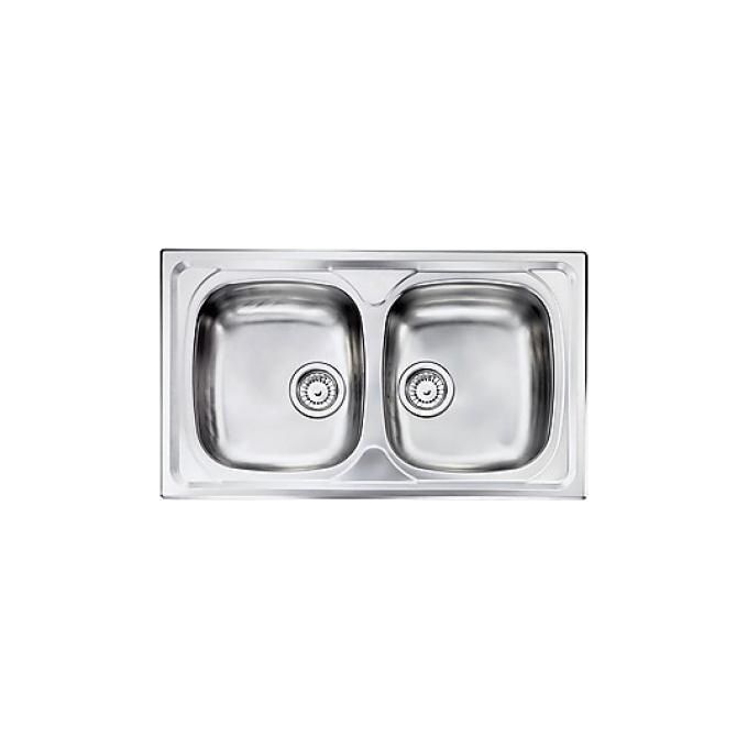 CM 010444XCSSX Serie Siros 3'' Lavello Inox 2 Vasche  86X50cm
