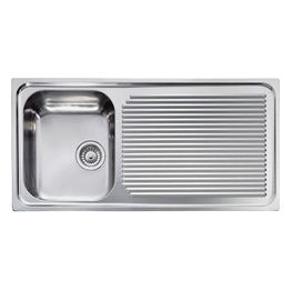 CM 011045SCSSX Serie Aurora Lavello Acciaio inox satinato da incasso Gocciolatoio a Destra 1 Vasca 101X50cm