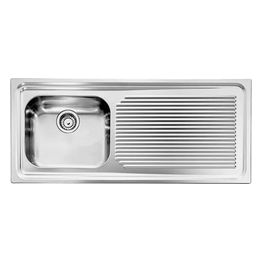 CM 011046SCSSX Serie Aurora 3" Lavello Acciaio inox satinato da incasso Gocciolatoio a Destra 1 Vasca 116X50cm