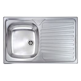 CM 011551DCSSX Serie Mondial 3" Lavello Acciaio Inox da Incasso Gocciolatoio a Sinistra 1 Vasca 79X50cm