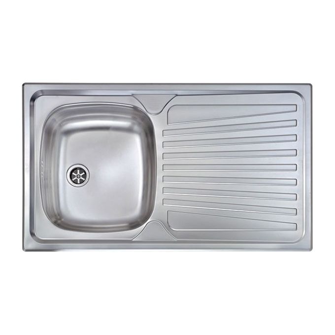 CM 011553SCSSX Serie Mondial 3'' Lavello Acciaio inox prelucidato da incasso Gocciolatoio a Destra 1 Vasca 86X50cm