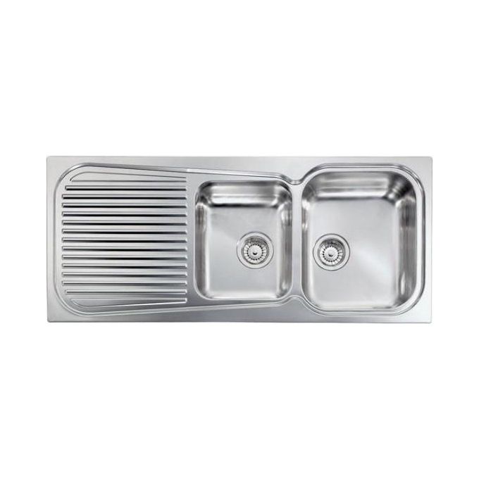 CM 011647DCSSP Serie Matico 3'' Lavello Acciaio inox satinato da incasso Gocciolatoio a Sinistra 2 vasche a destra 116X50cm