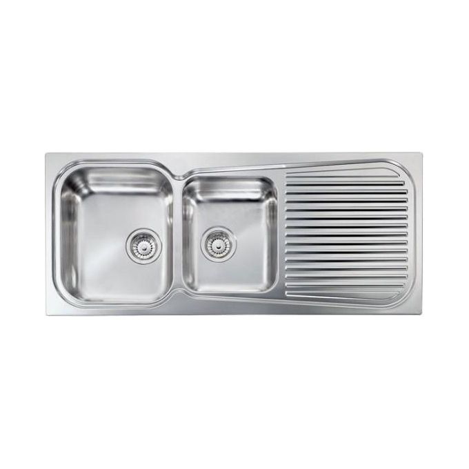 CM 011647SCSSP Serie Matico 3'' Lavello Acciaio inox satinato da incasso Gocciolatoio a Destra 2 vasche 116X50cm