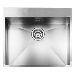 CM 012938XCSSP Serie Filoquadra Mix 3" Lavello Acciaio inox satinato da incasso Slim 1 Vasca 57x50cm