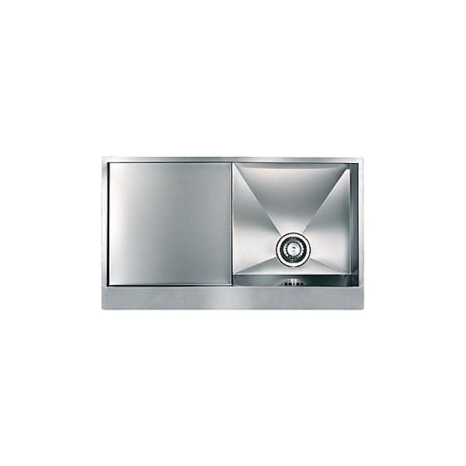 CM 012960DCSSP Serie Filoquadra Mix 3'' Lavello Acciaio inox satinato da Incasso Slim Gocciolatoio a Sinistra 1 Vasca 86X50cm