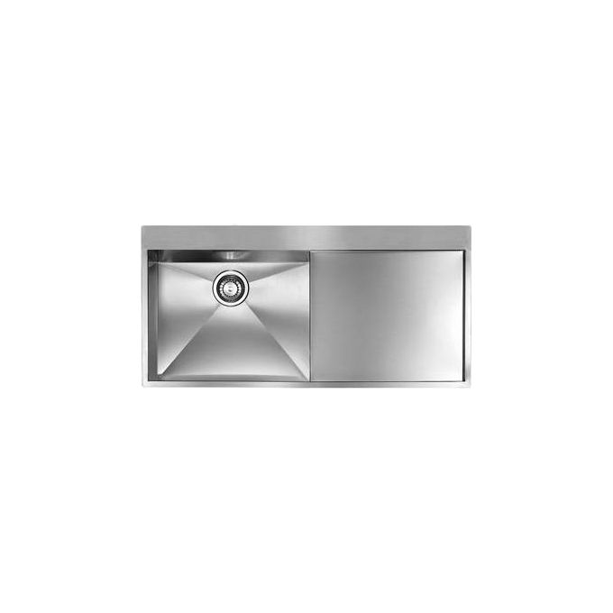 CM 012961DCSSP Serie Filoquadra Mix 3'' Lavello Acciaio inox satinato da Incasso Slim Gocciolatoio a Sinistra 1 Vasca 100X50cm