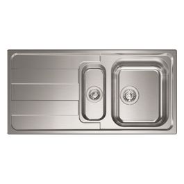 015725DCSSP Serie Levante 3" Lavello da incasso  Gocciolatoio a Sinistra 1 Vasca + Vaschetta 100X50cm