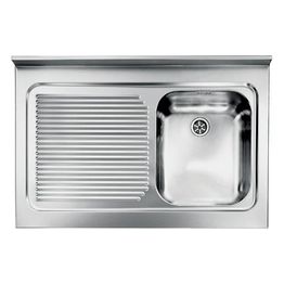 CM 031133DCSSX Serie IX Rossana Appoggio Lavello Acciaio inox da incasso Gocciolatoio a Sinistra 1 Vasca 90X60cm