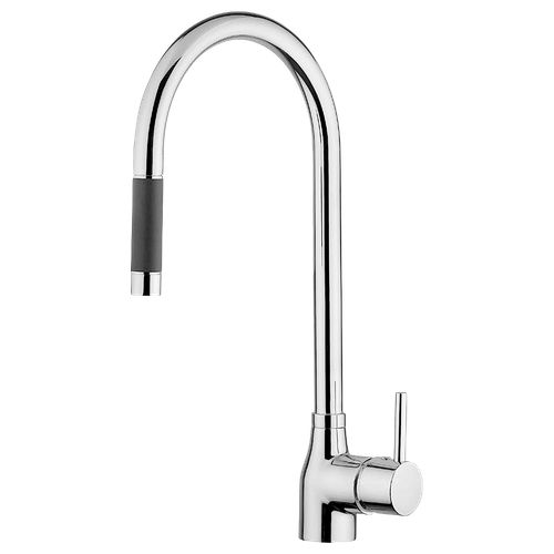 9102MISCCRM ACQUAMIX Miscelatore cucina con canna girevole e doccia estraibile colore Cromato